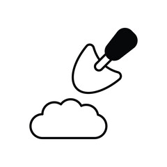 Shovel  icon vector stock illustration