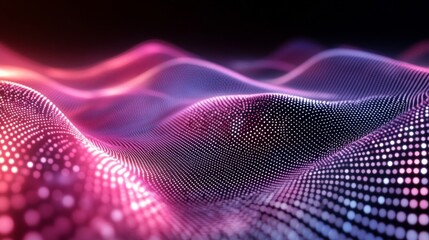 Abstract digital wave pattern with vibrant colors.