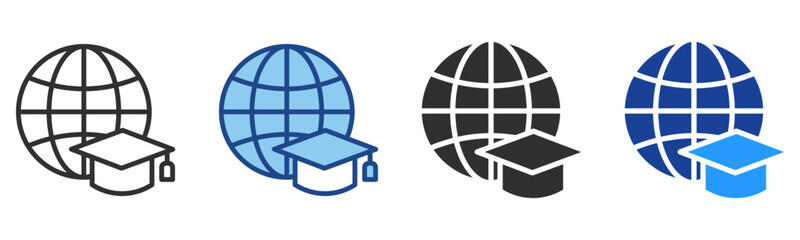 Elearning Icon Multiple Style Vector Collection 