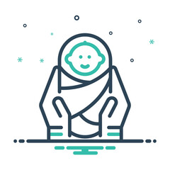 Mix icon for child birth