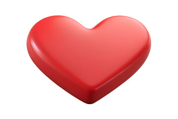 Fototapeta premium Glossy red heart isolated on background represents love romance and valentines day