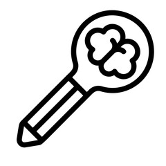 Pencil brain Line Icon