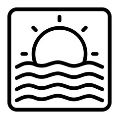 Sunset Line Icon