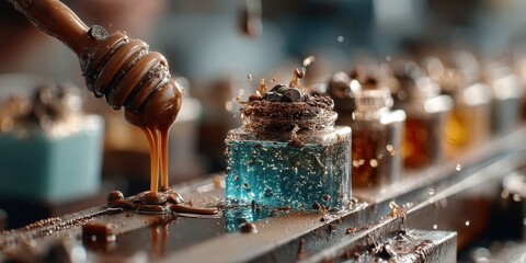 Automated Chocolate Molding Machine in Action
