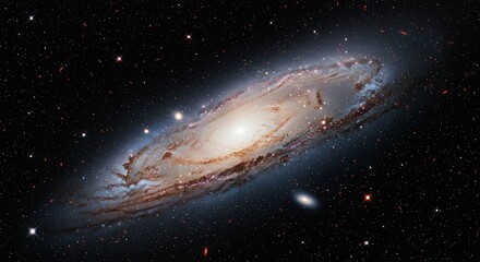 Obraz premium Galaxy View with Swirling Stars in Deep Outer Space