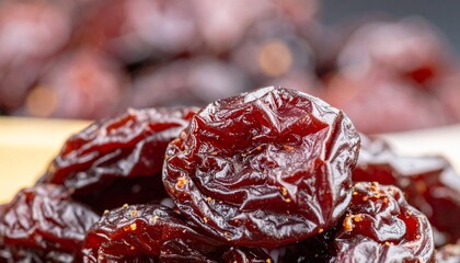 Obraz premium Close up photo of California Dried Plum with blurred background