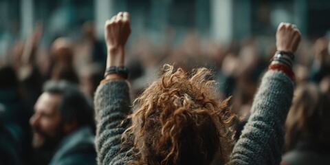 Celebration of Joy: Group of People Rejoicing