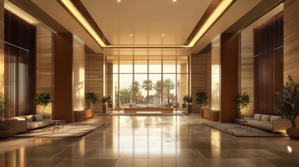 Interior layout with a focus on natural lighting