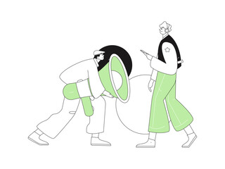 Notification announcement vector creative flat hand drawn illustration
