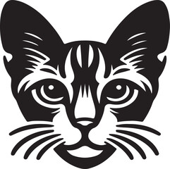 Cat Head Vector Art