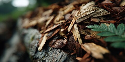 Close-Up of Organic Biomass for Sustainable Energy