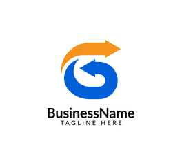 Modern logo mark with letter g and arrow icon bar candlestick for trading, investment, finance, statistic, accounting or marketing business