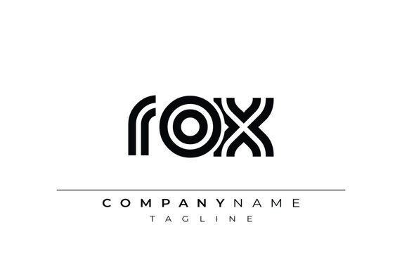 ROX Creative Unique Modern Letter Logo Design. Stylized logo featuring a unique letter design, presenting abstract minimalist aesthetics and modern appeal.