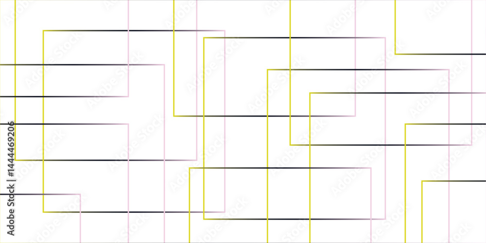 Poster abstract colorful geometric pattern square and random lines. glowing futuristic technology geometric