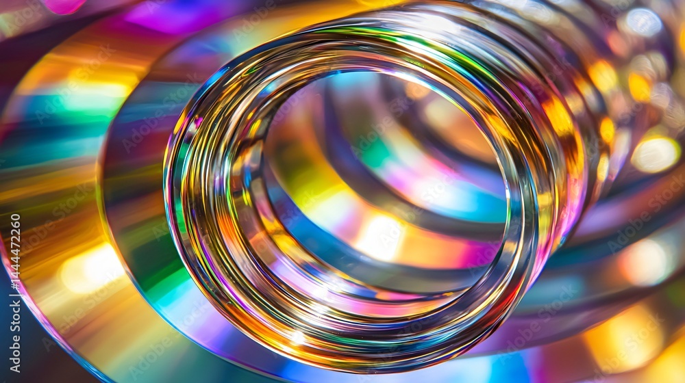Poster circular object with a blur creating a surreal dreamlike effect that draws the eye into a mystical r
