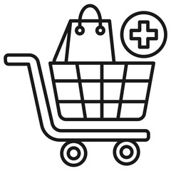 Shopping Cart Outline Icon