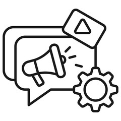 Social Marketing Outline Icon