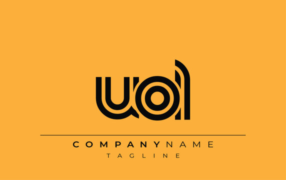 UOL Creative Unique Modern Letter Logo Design. Stylized logo featuring a unique letter design, presenting abstract minimalist aesthetics and modern appeal.