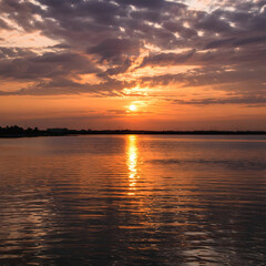 morning drama sunrise view in Modon lake Dammam Saudi Arabia