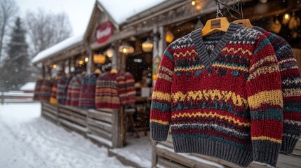 Winter Wonderland Knitwear: Cozy Sweaters in a Snowy Shop