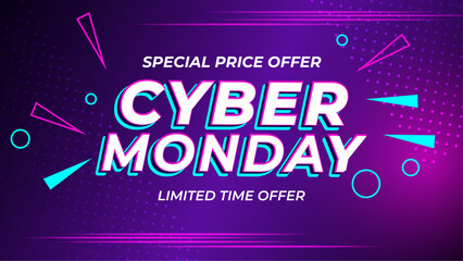 Cyber Monday sale banner background great for business promotion