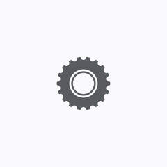 Gear icon flat vector design