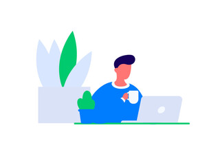 Notification announcement vector creative flat hand drawn illustration
