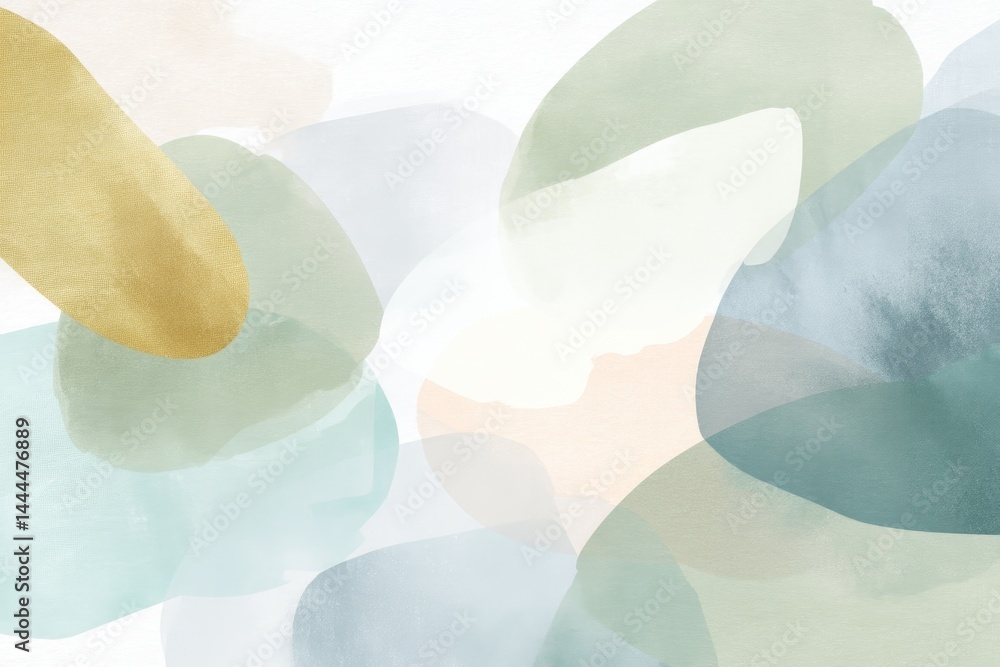 Poster showcase airy minimalistic composition of abstract fields swathed in soft pastel hues capture subtle