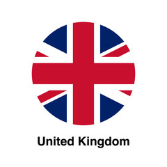 Obraz premium United Kingdom flag vector isolated on transparent background