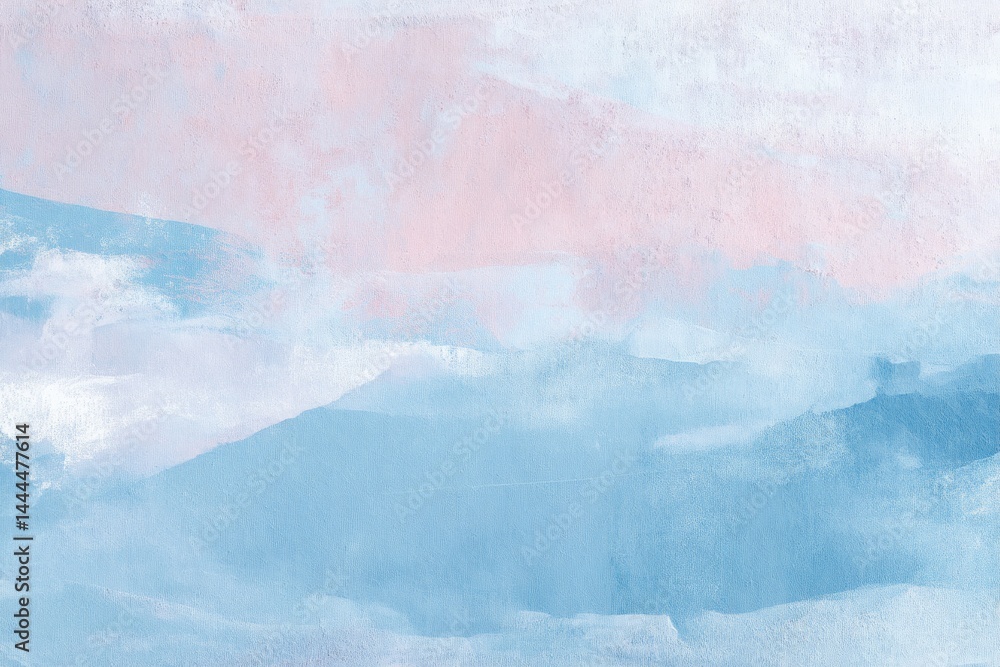 Poster showcase airy minimalistic composition of abstract fields swathed in soft pastel hues capture subtle