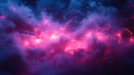 Fototapeta premium A vibrant, colorful nebula display in a dark space.