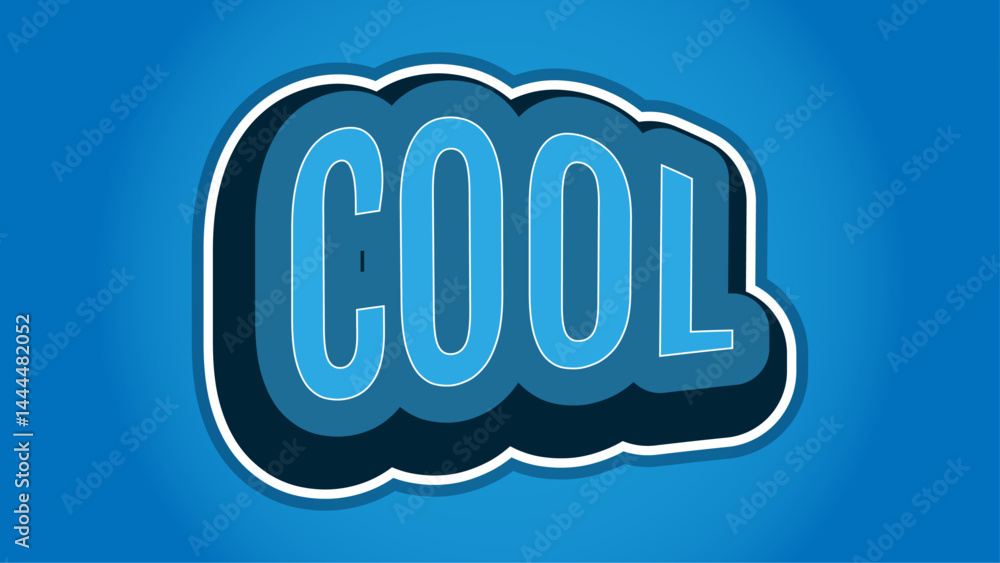 Poster editable text effect modern cool text effect