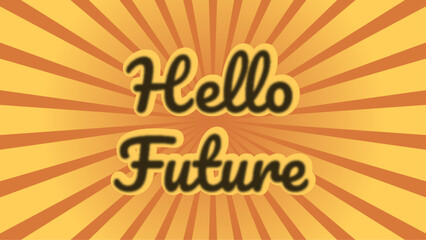 Editable text effect modern hello future text effect