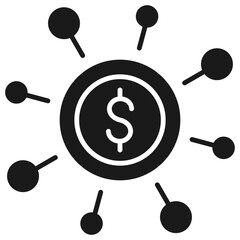 Sale Network Glyph Icon