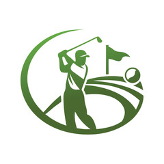 Golf logo symbol design vector