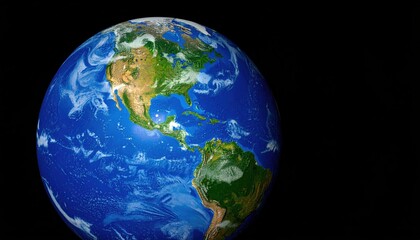 Fototapeta premium Stunning Detailed Earth Globe Image Showing North and South America Continents and Ocean Currents