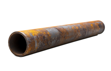 steel pipe isolated on white background PNG. GENERATIVE AI