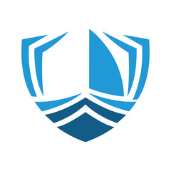 Protection shield loop logo vector