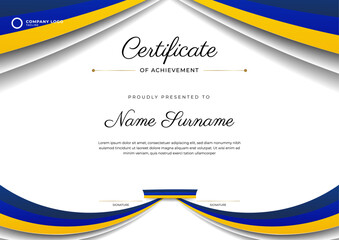 Modern gradient elegant certificate with luxury and modern line pattern design