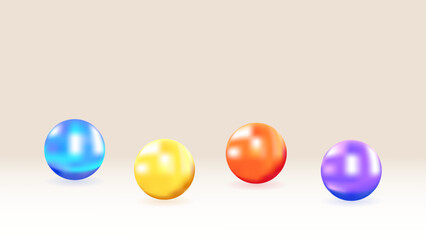 realistic ball icon design vector background