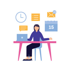 Time schedule Vector illustration which can easily modify or edit