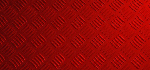Red Diamond Plate: A close-up shot of a vibrant, textured red diamond plate, its repeating pattern creating a visually striking, industrial aesthetic.