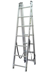 Service ladder in an industrial setting used for access and maintenance tasks
