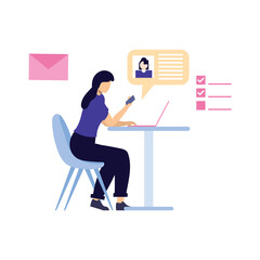 Online getting task Vector illustration which can easily modify or edit