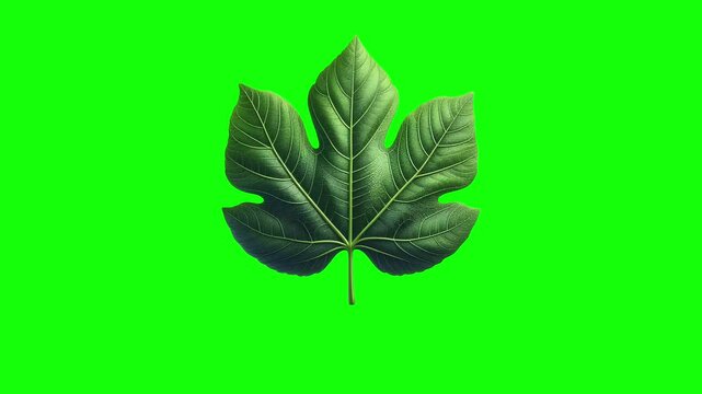 Fig leaves green screen animation motion graphic in 4K high resolution.