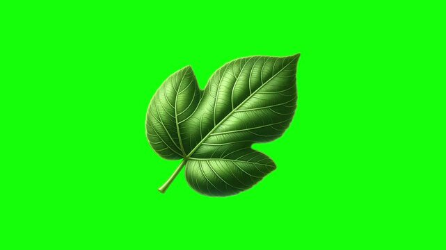 Fig leaves green screen animation motion graphic in 4K high resolution.
