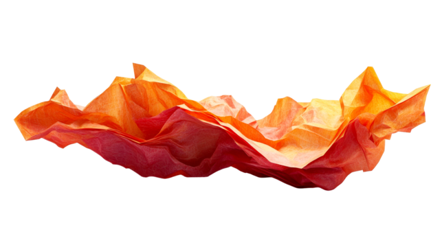 Orange Textured Fabric, cut out transparent