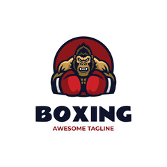 Fototapeta premium Boxing Gorilla Logo | Powerful Animal Mascot for Sports, Gym & Esports Branding