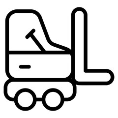 Forklift Line Icon