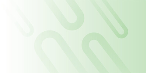 White abstract wide banner background with green geometric shapes. Minimal geometric. Modern futuristic concept. Suit for cover, header, business, presentation